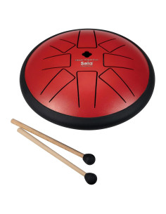 Tambor de Lengua Sela Melody 6" Rojo Fa Menor con Baquetas