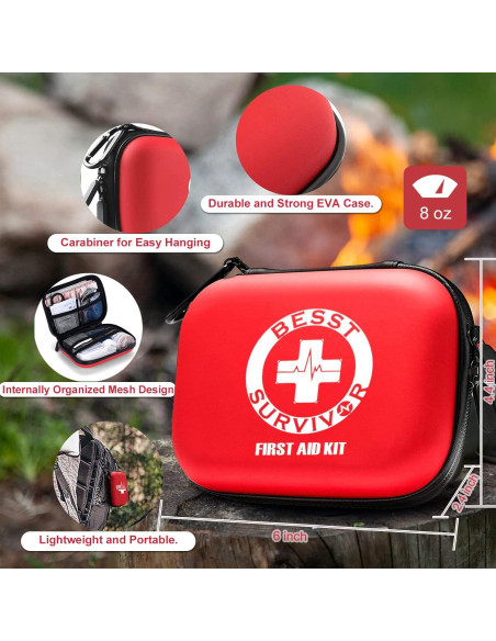 Mini Kit de Primeros Auxilios Besst Survivor - Compacto y Ligero Mini Kit de Primeros Auxilios Besst Survivor - Compacto y Ligero