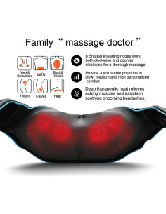 Masajeador Eléctrico Shiatsu Mo Cuishle con Calor 4D 2