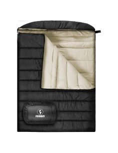 Saco de dormir doble Forinbuy FB2211 Beige 0C 2 personas