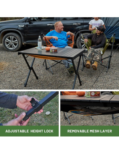 Mesa de Camping Plegable TIMBER RIDGE 109x71 cm 6 Personas