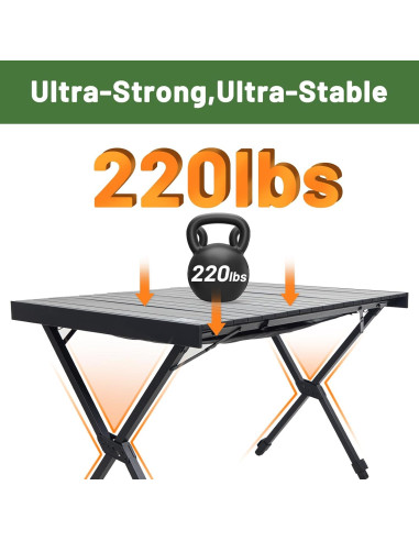 Mesa de Camping Plegable TIMBER RIDGE 109x71 cm 6 Personas