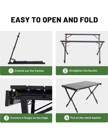 Mesa de Camping Plegable TIMBER RIDGE 109x71 cm 6 Personas