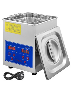 Limpiador Ultrasónico VEVOR 2L Acero Inoxidable 40kHz Digital