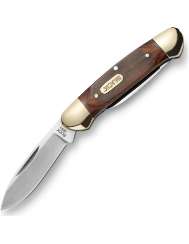 Cuchillo de bolsillo Buck Knives 389 Canoe 2 hojas madera