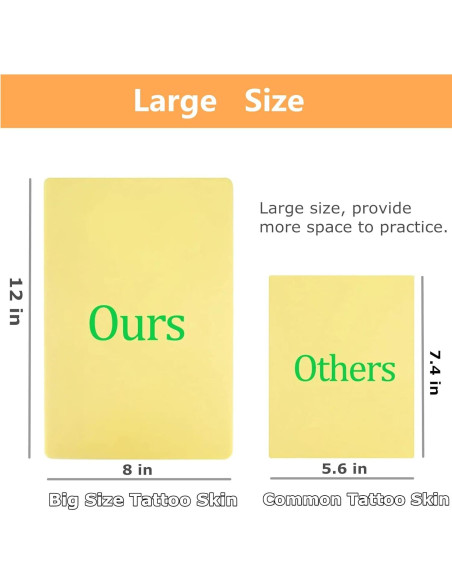 Piel Falsa de Tatuaje Yuelong 3PCS 20x30cm Silicona Doble Cara