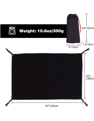 Huella de Tienda Ultraligera REDCAMP 220x140cm Impermeable