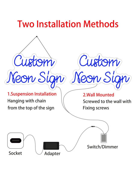 Letrero de Neón LED Personalizado HDJSIGN 45.72 cm Letrero de Neón LED Personalizado HDJSIGN 45.72 cm