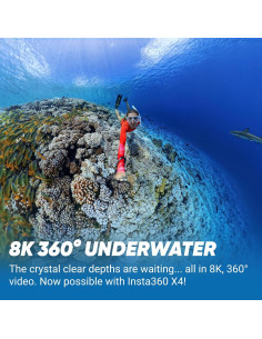 Cámara de acción 360 Insta360 X4 Bundle 8K a prueba de agua 2