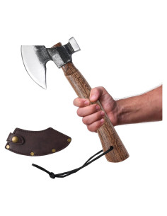 Hacha de Camping Cor cordium 27.3 cm con Funda de Cuero