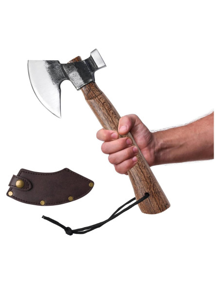 Hacha de Camping Cor cordium 27.3 cm con Funda de Cuero