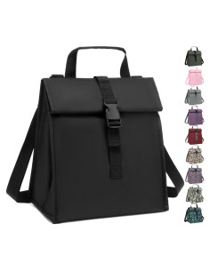 Bolsa de Almuerzo Aislada GYEUKHAM Negra 8.8L Ajustable