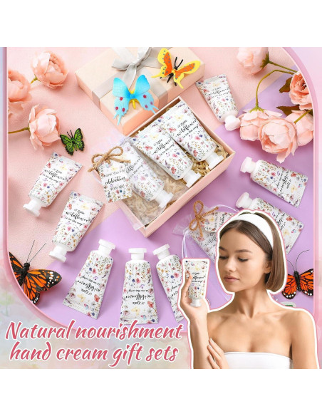 48 Sets de Crema de Manos Dansib para Baby Shower Floral