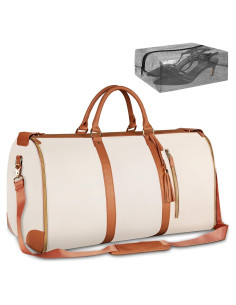 Bolsa de Duffle Ytonet Beige 2 en 1 para Mujeres Resistente al Agua