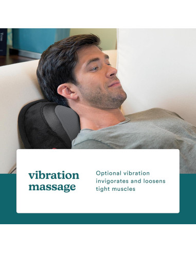 Masajeador Shiatsu 3D HoMedics con Calor, Portátil Negro