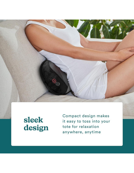 Masajeador Shiatsu 3D HoMedics con Calor, Portátil Negro