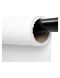 Fondo de papel sin costuras Kate 134.6x5m Blanco Ártico