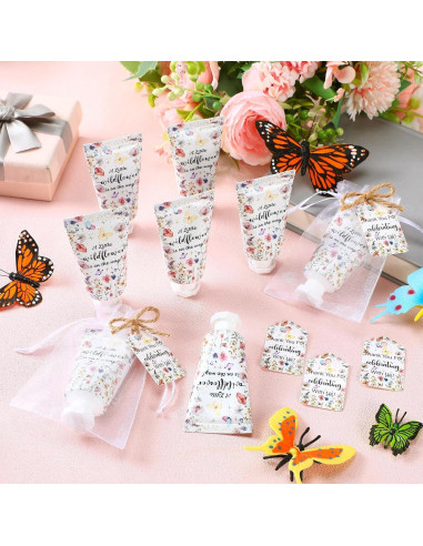 48 Sets de Crema de Manos Dansib para Baby Shower Floral