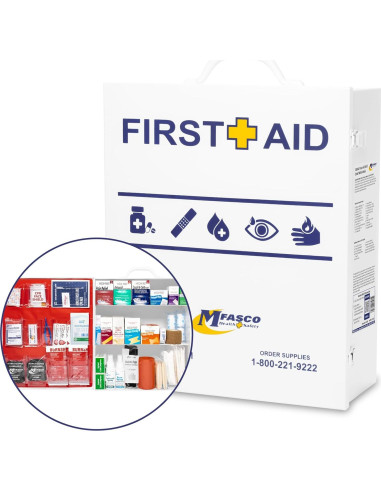 Kit de Primeros Auxilios MFASCO ANSI 2021 - Grande, Metálico