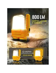 Linterna de Camping LED Anhay Recargable 800LM Impermeable 2
