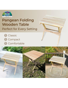Mesa Plegable de Madera Byer of Maine Pangean 56x51 cm 2