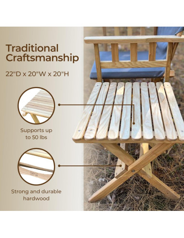 Mesa Plegable de Madera Byer of Maine Pangean 56x51 cm