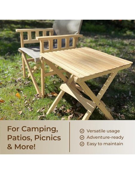 Mesa Plegable de Madera Byer of Maine Pangean 56x51 cm