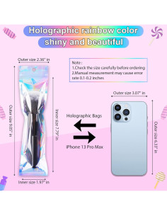 Bolsas Holográficas ANZNKU 50 Pcs 6.9 x 22.9 cm Resellables 2