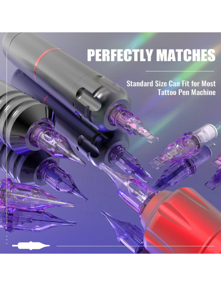 Agujas de Tatuaje en Cartucho YILONG 20 Pcs Mixtas 3RL 5RL 7RM 9RM