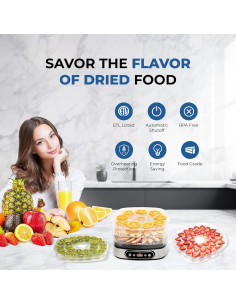 Deshidratador de Alimentos Rosewill RHFD-19001, 5 Bandejas, 350W 2