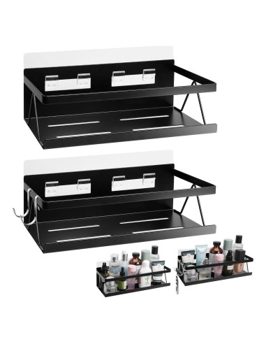 Estante Flotante de Especias Yoniccal Negro Acero Inoxidable 10 kg