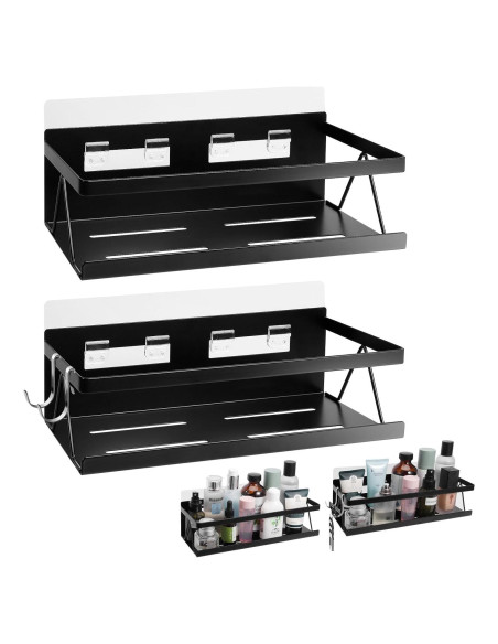 Estante Flotante de Especias Yoniccal Negro Acero Inoxidable 10 kg