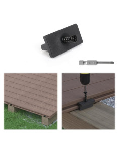 Muzata Sujetadores Ocultos para Deck 200P Polipropileno M029