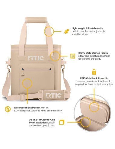 Bolsa Térmica Aislada RTIC Ultra-Duradero 30 Latas Impermeable