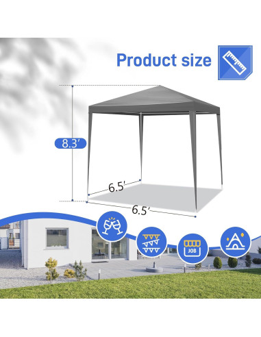 Carpa de Fiesta Impermeable Outvita 2m x 2m con Paredes