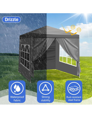 Carpa de Fiesta Impermeable Outvita 2m x 2m con Paredes