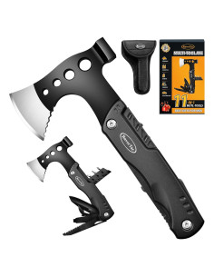 Hacha Multiherramienta RoverTac 11-en-1 Acero Inoxidable Camping