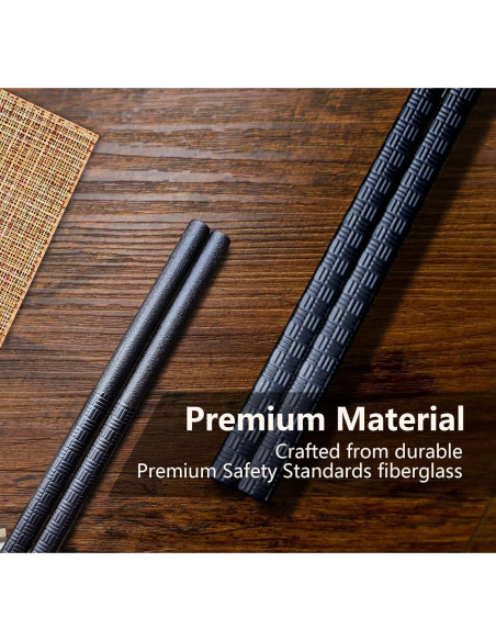 Palillos Reutilizables VINKELON 5 Pares Antideslizantes