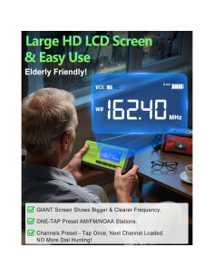 Radio de Emergencia Rychi TM-091P Solar 37000mWh Verde 2