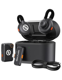 Combo Micrófono Inalámbrico Hollyland Lark M2S + Luz LED Zhiyun FIVERAY M40 + Mango Koah + Estuche Maxell 2