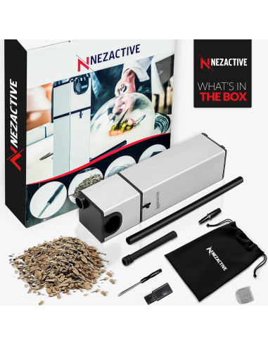 Ahumador de Comida y Bebidas NEZACTIVE - Pistola de Humo 2 en 1