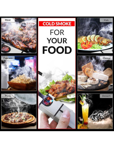 Ahumador de Comida y Bebidas NEZACTIVE - Pistola de Humo 2 en 1