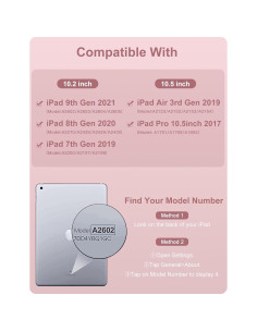 Funda Teclado Hamile iPad 10.2"/10.5" Retroiluminada Rosa 2