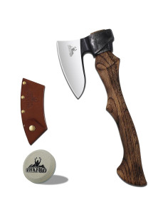 Hacha de Camping THKFWD 35.56 cm con Funda de Cuero