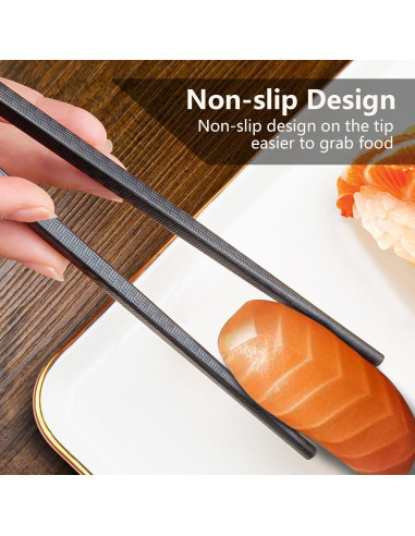 Palillos Reutilizables VINKELON 5 Pares Antideslizantes