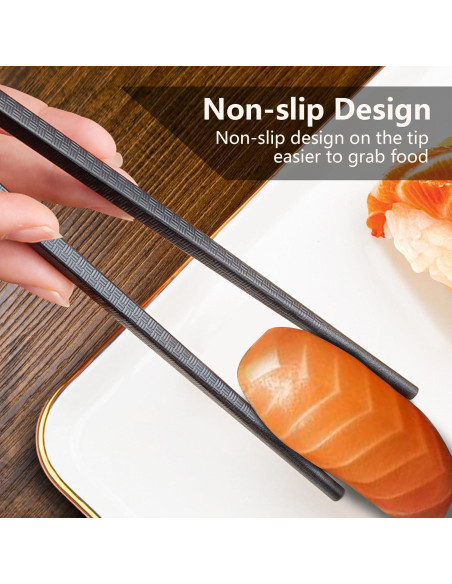 Palillos Reutilizables VINKELON 5 Pares Antideslizantes