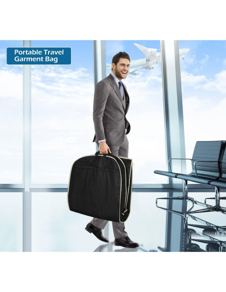 Bolsa de Viaje MISSLO 109cm Negra con Cremallera y Bolsillo