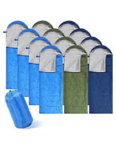 Junkin 12 Pcs Bolsa de Dormir Impermeable para Camping 210x75cm