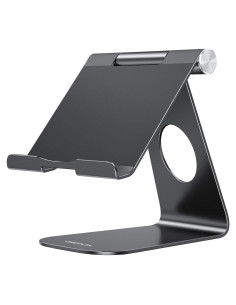 Soporte Ajustable para Tableta OMOTON de Aluminio Negro 13x11 cm