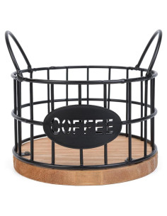 Soporte para cápsulas de café Fving W0017, organizador negro